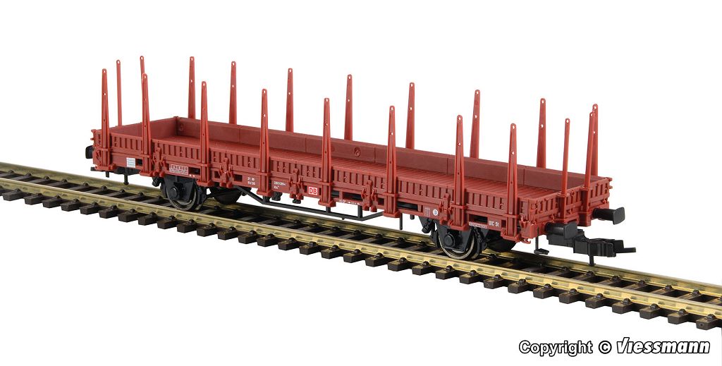 Kibri 16202 - H0 flat wagon, brown
