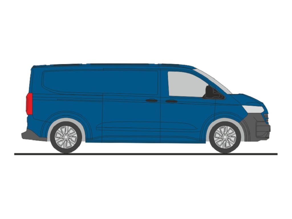Rietze 11729 - Volkswagen e-Transporter T7 Panel Van LR FD mid blue metallic