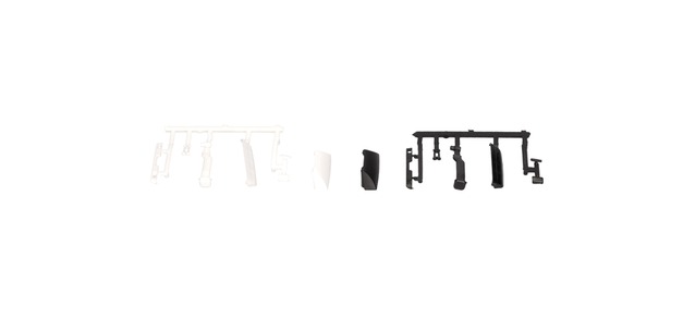 Herpa 054980 - Accessory set Mercedes-Benz NG, roof spoiler, additional bumper, wind deflectors, air intake