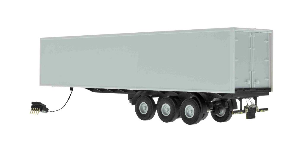 Viessmann 8226 - H0 3-axle box semi-trailer with underride guard, functional model