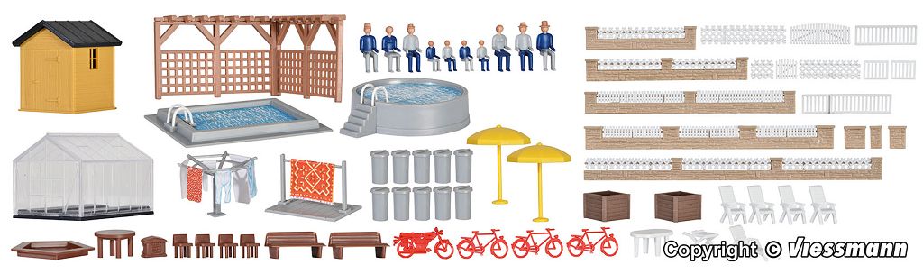 Kibri 38100 - H0 Decoration Set Around the House