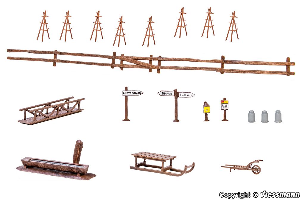 Kibri 38111 - H0 Alpine Decoration Set