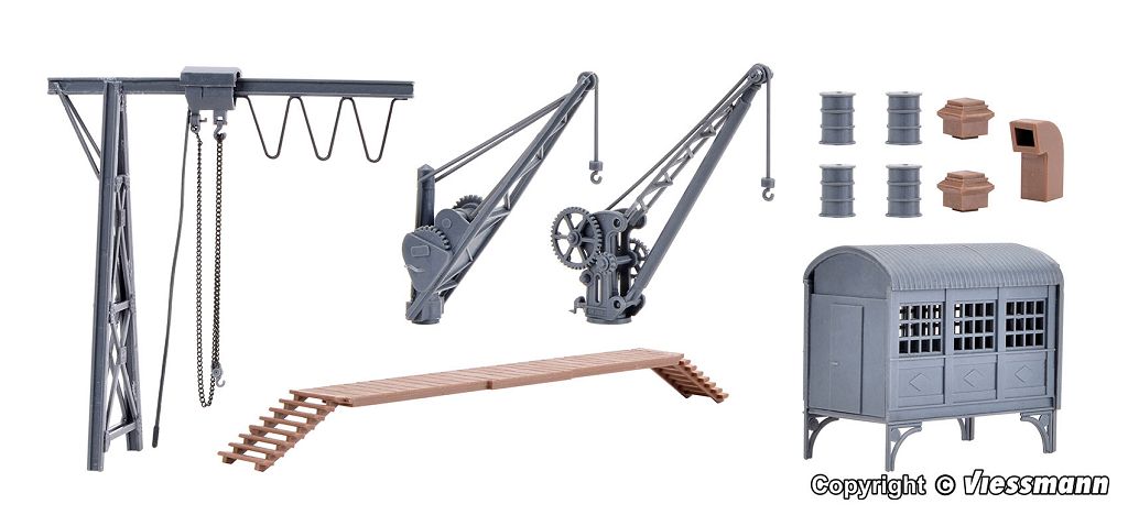 Kibri 38101 - H0 Decoration Set Crane and Pulley