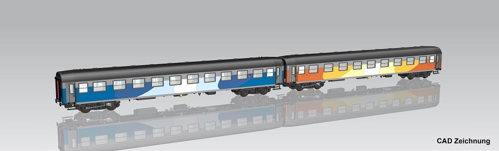 PIKO 28336 - 2-piece set of express train carriages 111Ah + 112Ag PL-PKPIC VI