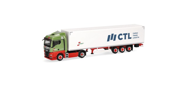 Herpa 321341 - MAN TGX GM Box Semi-Trailer "Wandt/CTL"
