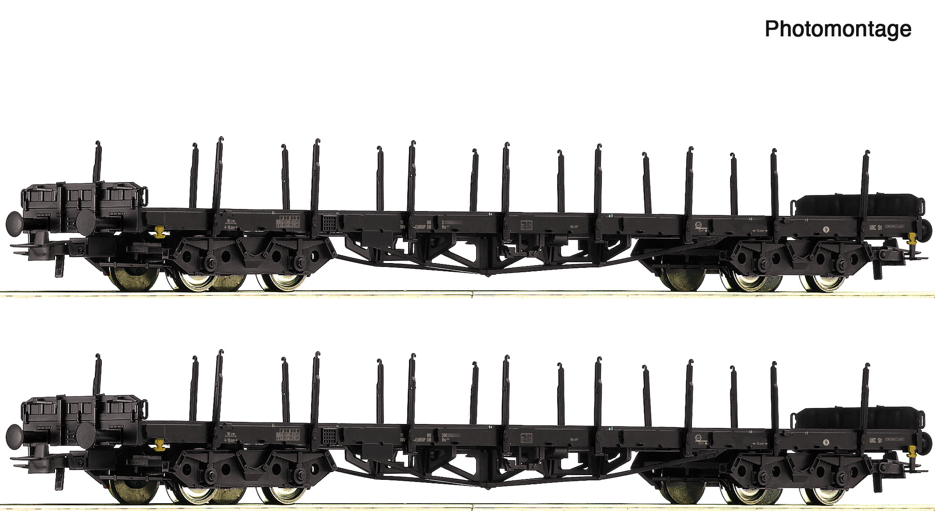 Roco 6600142 - 2-piece set of stake wagons Rs DB