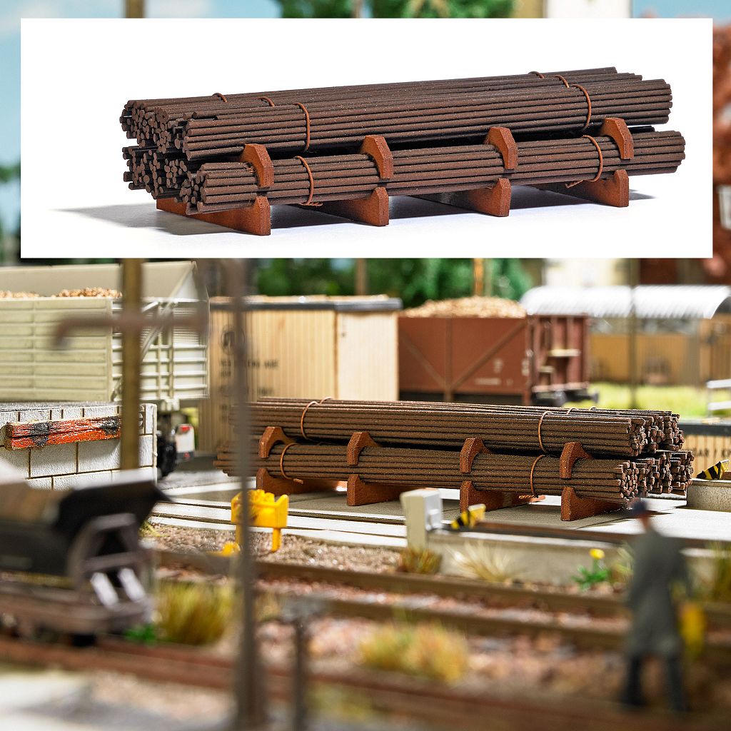 BUSCH 1687 - Load of steel bundles H0