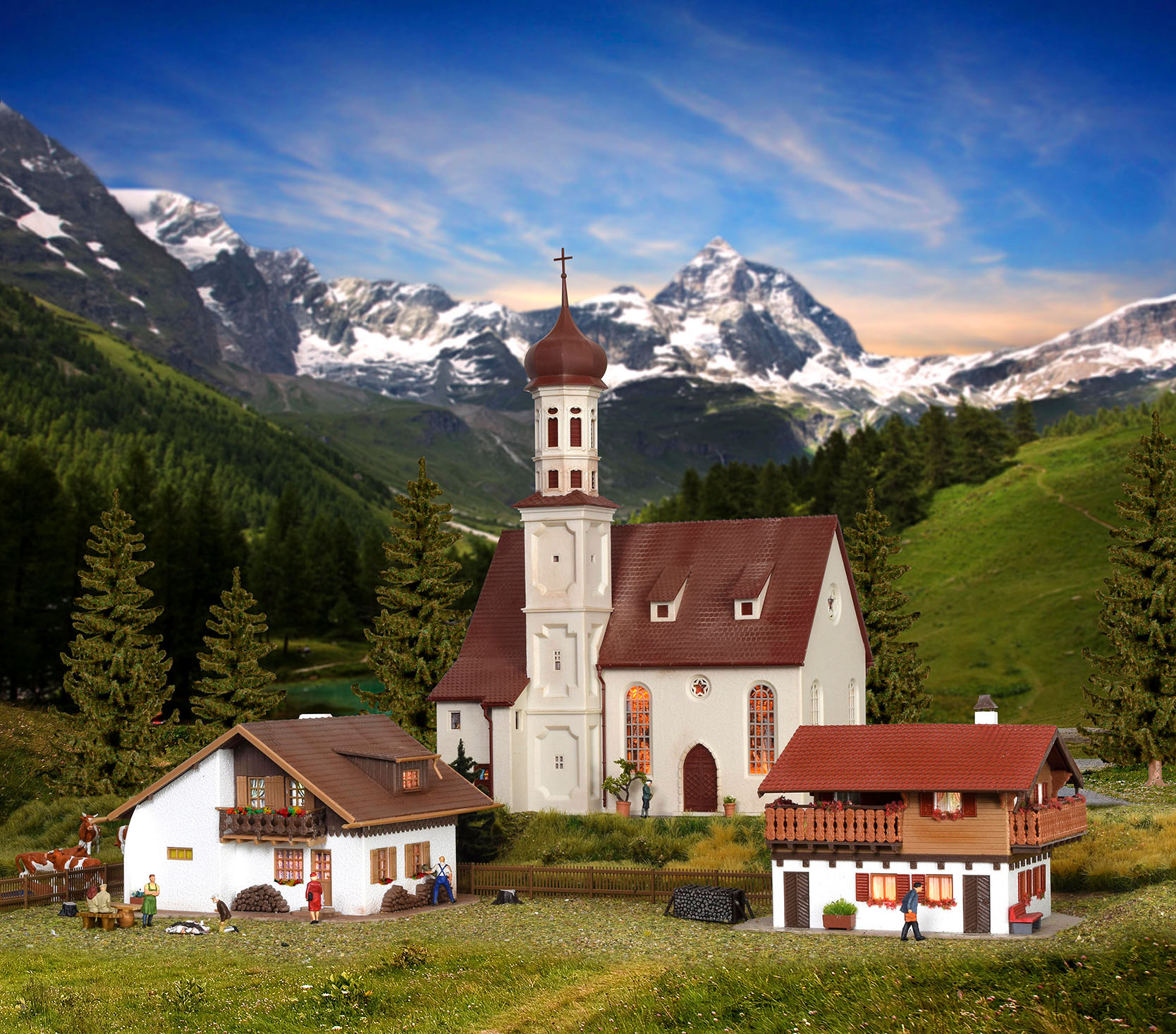 Vollmer 42080 - H0 Set Alpendorf