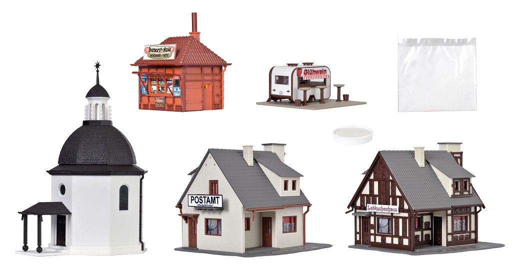 Vollmer 42413 - H0 Christmas Village with LED Lighting, Functional Kit