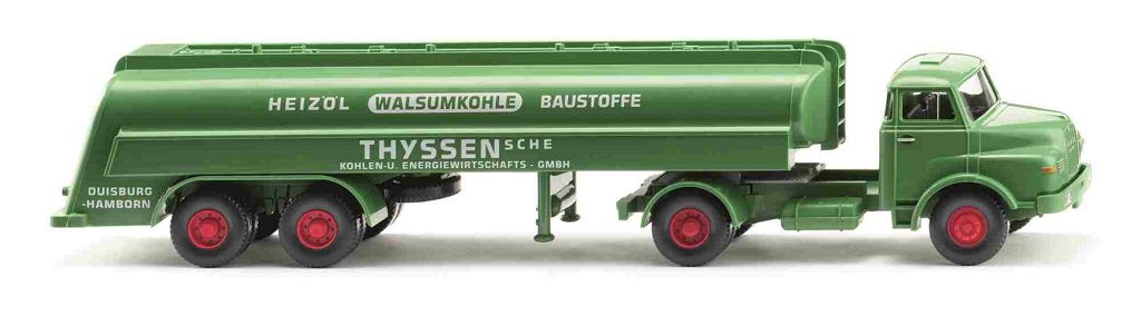 WIKING 088246 - Tank trailer (MAN) "Thyssen"