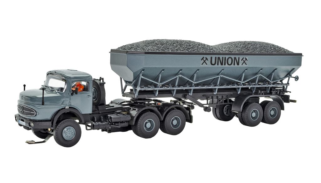 Viessmann 8035 - H0 MB Round-hood 3-axle with coal trailer UNION, basic, functional model