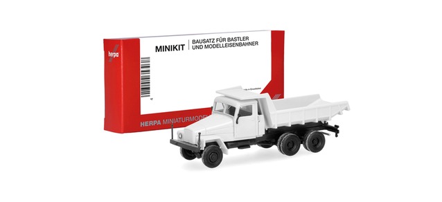 Herpa 014175 - MiniKit IFA G5 tipper truck, 3-axle, white
