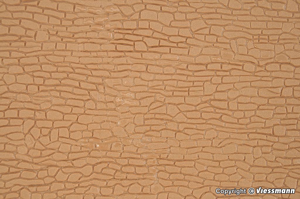 Kibri 34120 - H0 Irregular wall plate with coping stones, approx. 20 x 12 cm