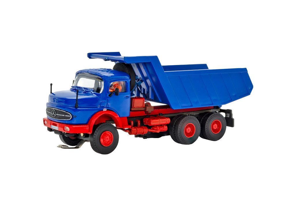 Viessmann 8019 - H0 MB round-hood 3-axle truck with MEILLER rock tipper, basic, functional model