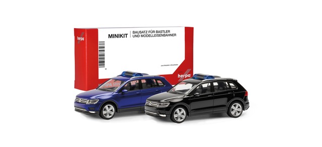 Herpa 013109-003 - MiniKit VW Tiguan, ultramarine blue and black (2 pieces)