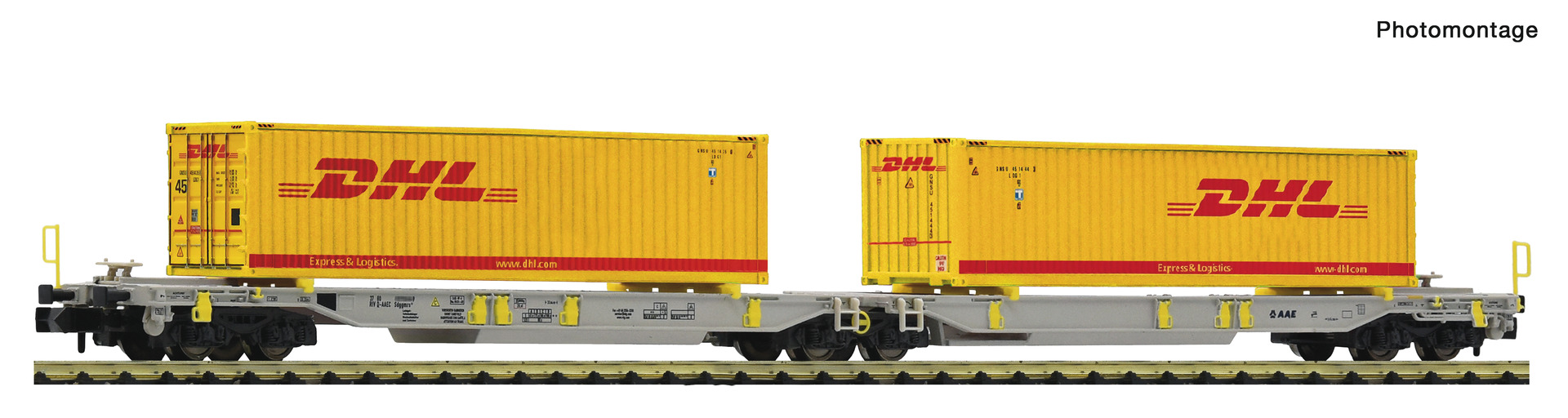 Fleischmann 6660069 - Double pocket wagon T2000 AAE+DHL