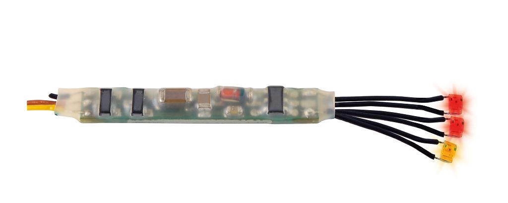 Viessmann 5273 - Mini-LED red-yellow for fire simulation, 3 pieces with micro-flashing electronics