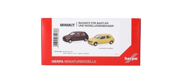Herpa 012171-002 - MiniKits Renault Clio 16V, Jaune/Rouge Etrusque
