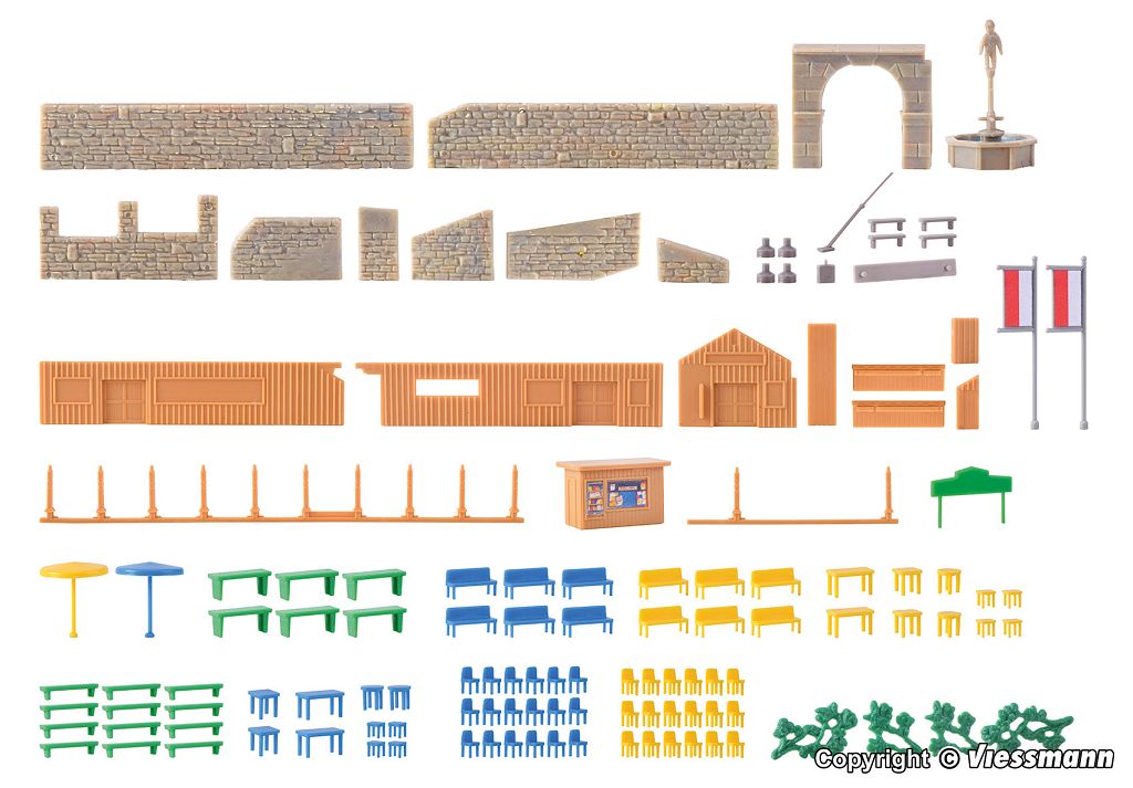 Kibri 36694 - Z Decoration Set At the Fountain