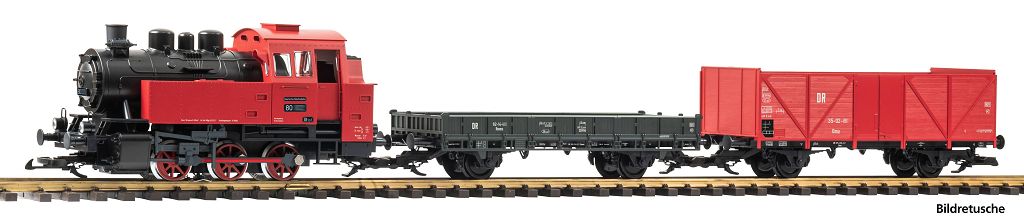 PIKO 37124 - GS set freight train BR 80 + two freight cars + steam DR III