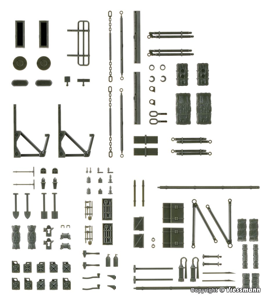 Kibri 18032 - H0 German Army Upgrade Kit for Emergency Vehicles