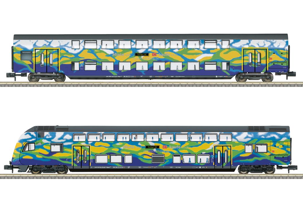 Minitrix T18299 - Double-decker coach set 2 Touristik