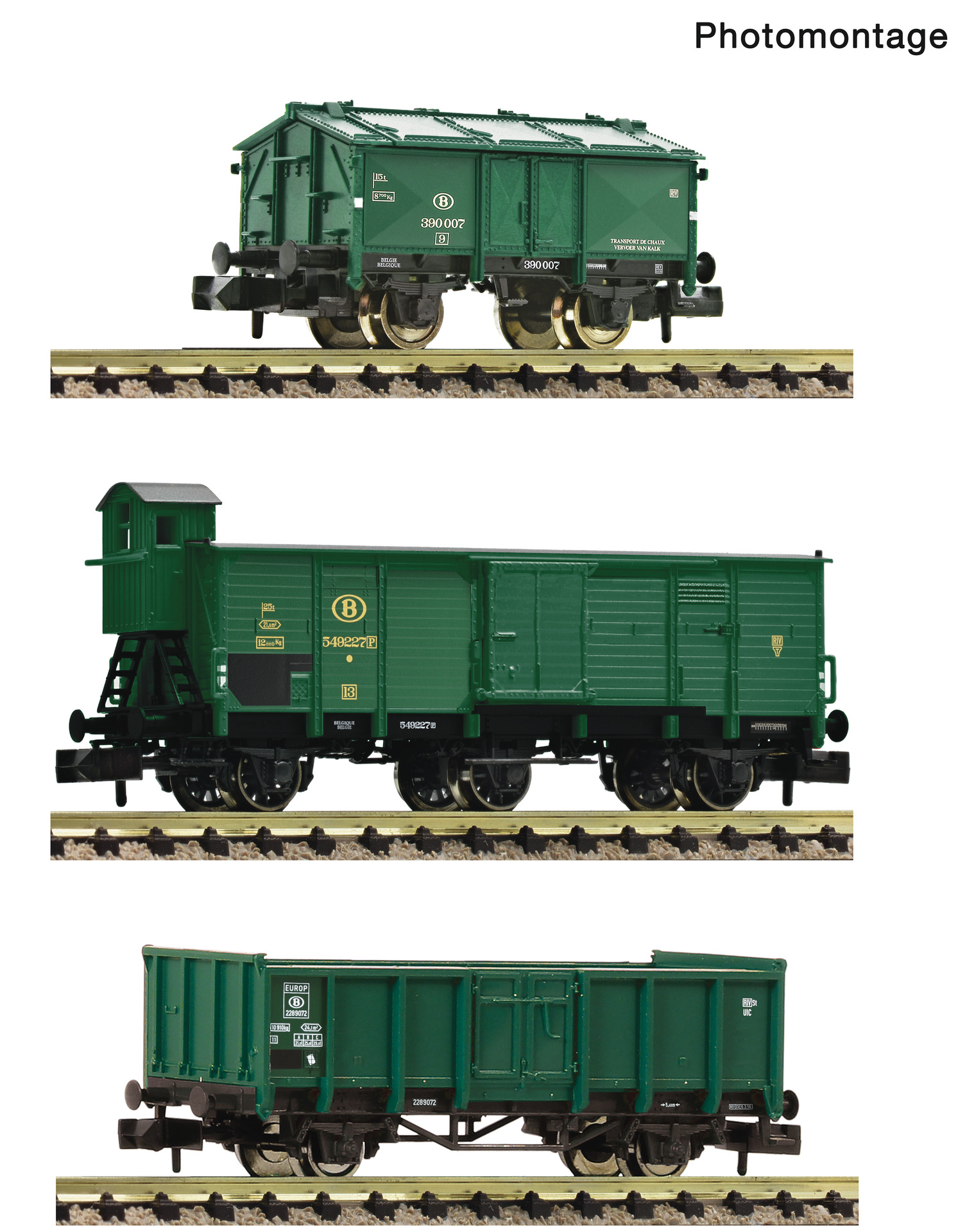 Fleischmann 6660077 - 3-piece set freight train SNCB