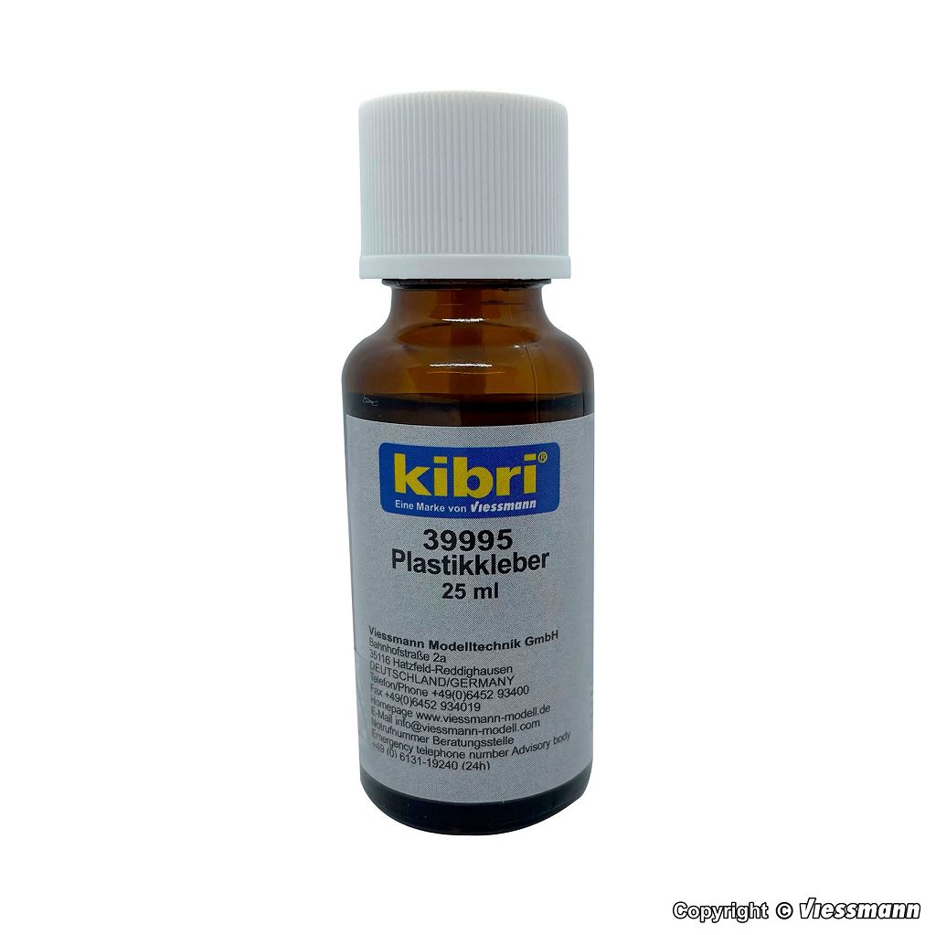 Kibri 39995 - Liquid plastic glue with brush, 25 ml