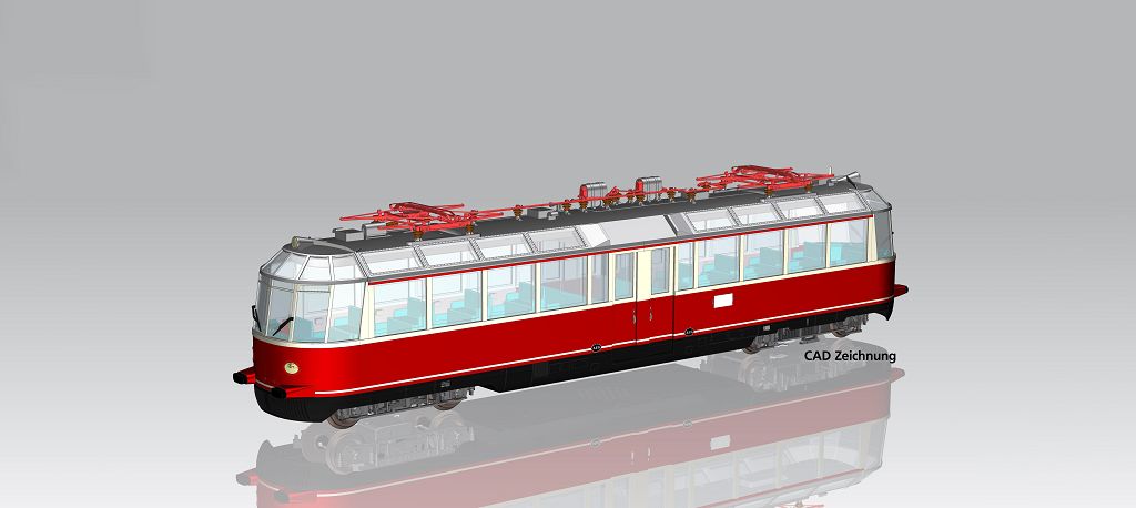 PIKO 37332 - G-Electric Multiple Unit/Sound ET91 Glass Train red DB III