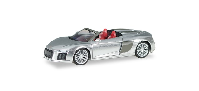 Herpa 038690-002 - Audi R8 V10 Spyder, ice silver
