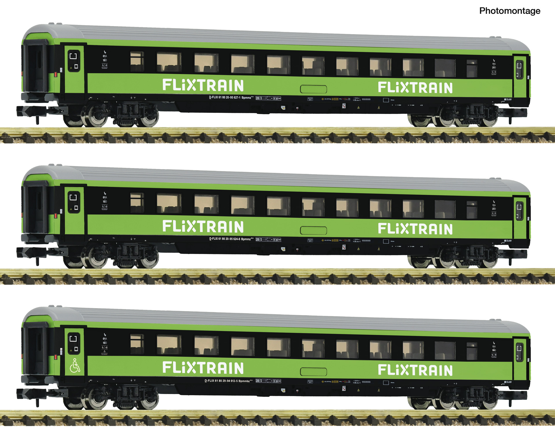 Fleischmann 6260086 - 3-piece set of Flixtrain passenger cars #2
