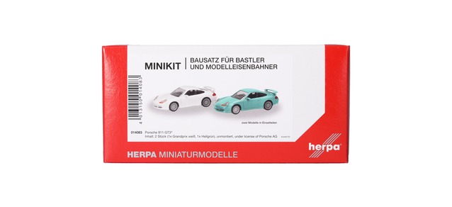 Herpa 014083 - MiniKit Porsche 911 GT3 (996) Grand Prix White and light green, 2 pieces