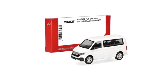 Herpa 014250 - MiniKit VW T6.1 Bus, white (1 piece)