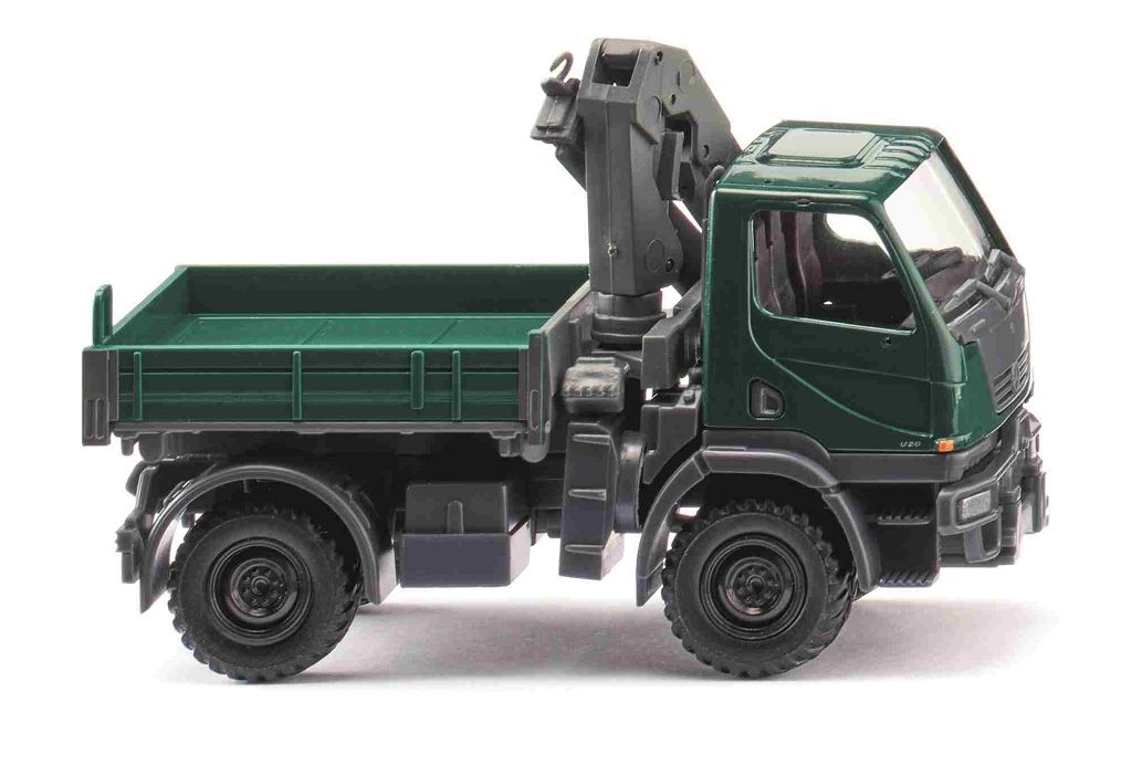WIKING 036903 - Unimog U 20 with loading crane - moss green