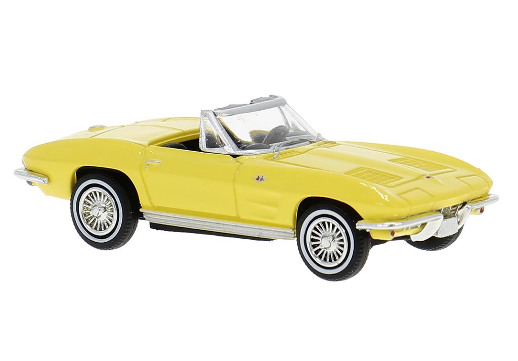 BREKINA BRE18030 - Chevrolet Corvette C2 Convertible, light yellow, 1962, 1:87