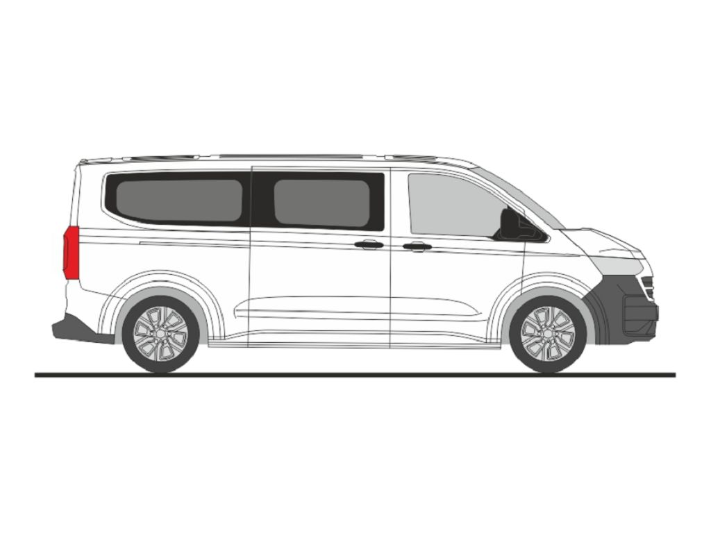 Rietze 11719 - Volkswagen Transporter T7 Bus LR FD clear white