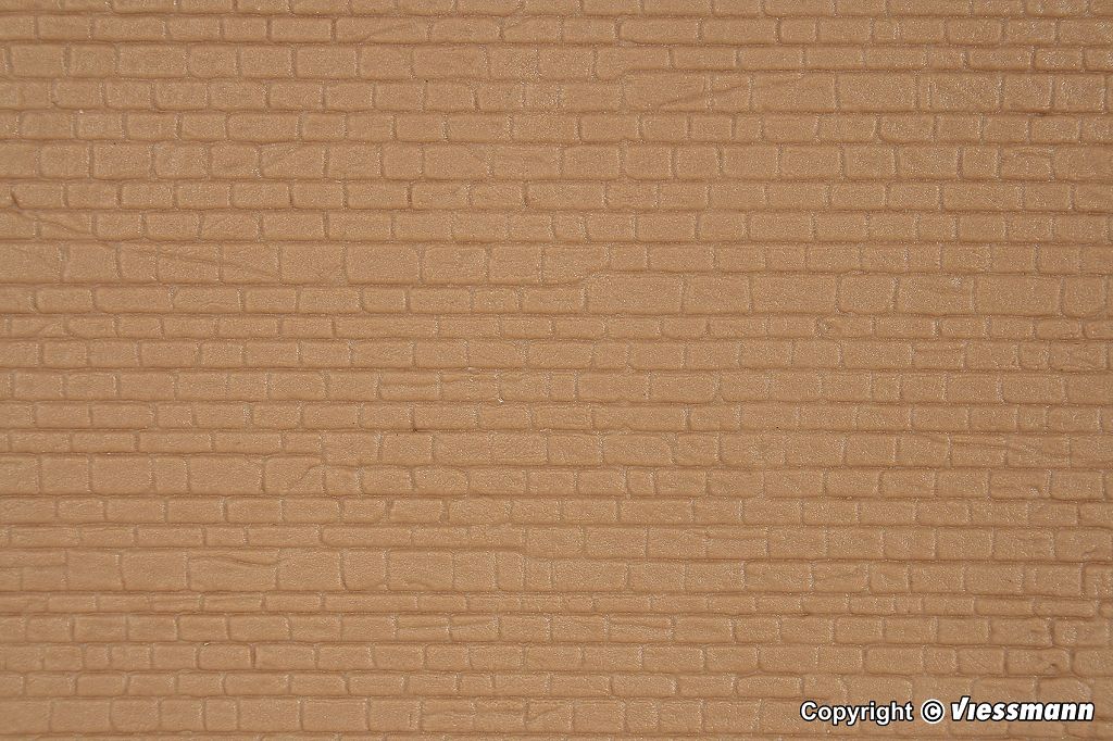 Kibri 34118 - H0 wall plate with coping stones, small, approx. 20 x 12 cm