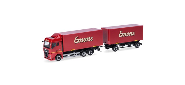 Herpa 319294 - MAN TGX GM swap body trailer "Emons"