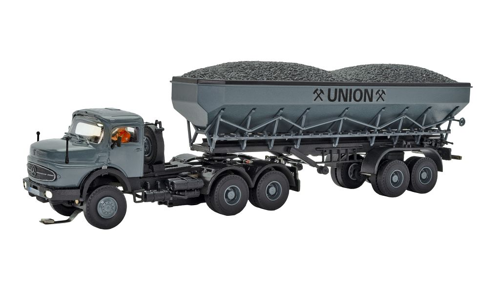 Viessmann 8035 - H0 MB Round-hood 3-axle with coal trailer UNION, basic, functional model