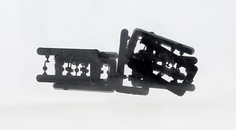 Brekina BRE10070 - Accessory rearview mirror for MB L 319 and VW Transporter, black, 1:87