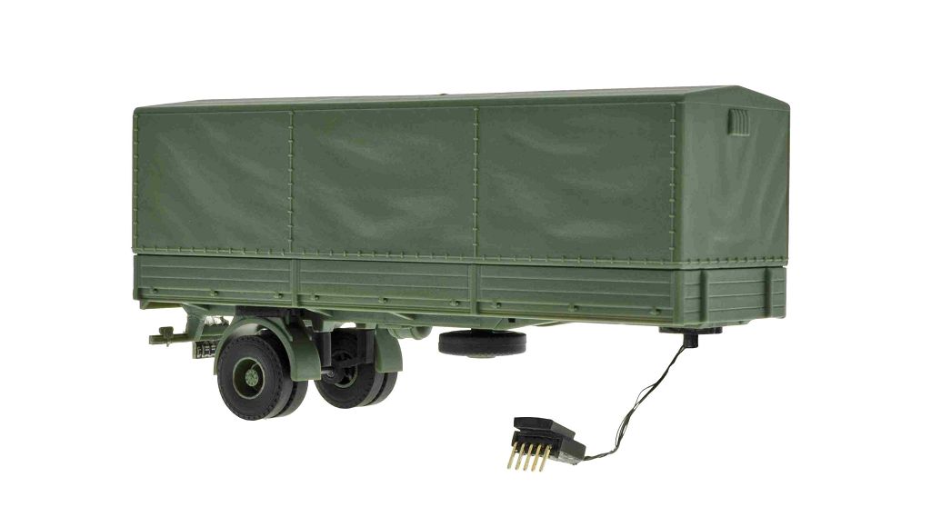 Viessmann 8221 - H0 1-achs Planensattelauflieger, Military, Functional model