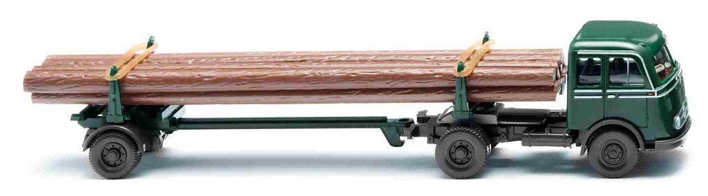 WIKING 039014 - Langholztransporter (MB Pullman) - moosgrün
