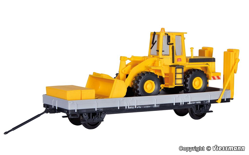 Kibri 16308 - H0 ROBEL trailer 55.54 with construction equipment