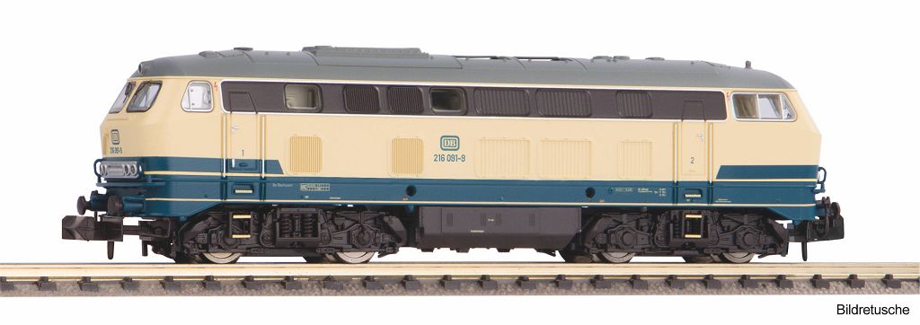 PIKO 40533 - N-gauge diesel locomotive/sound BR 216 blue beige DB IV + Next18 Dec.
