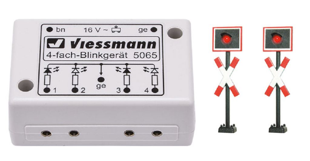 Viessmann 5060 - H0 St. Andrew's crosses with flashing electronics, 2 pieces