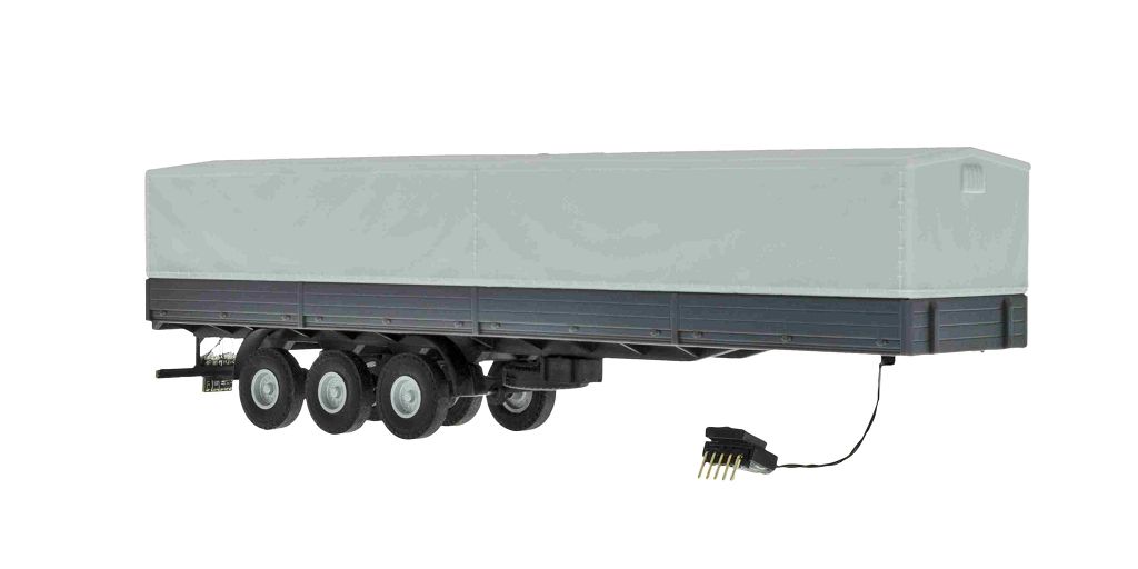 Viessmann 8227 - H0 3-axle curtain-side semi-trailer, functional model