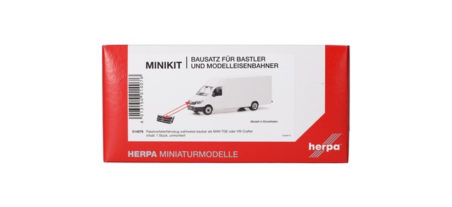 Herpa 014076 - MiniKit MAN TGE/VW Crafter parcel delivery vehicle, white