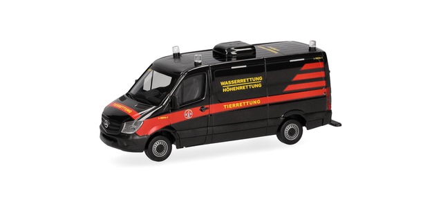Herpa 098717 - Mercedes-Benz Sprinter 13 box flat roof "Elevation rescue vehicle for animal rescue Essen eV"