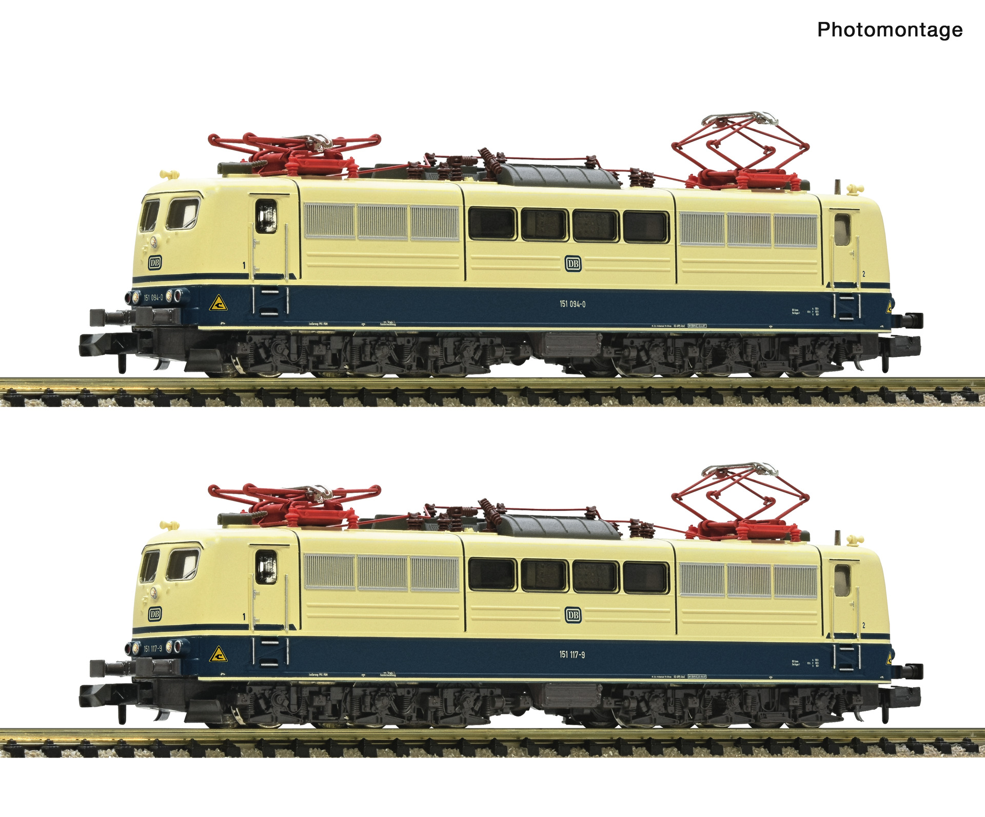 Fleischmann 7560076 - Set of 2 electric locomotives BR 151 DB DC