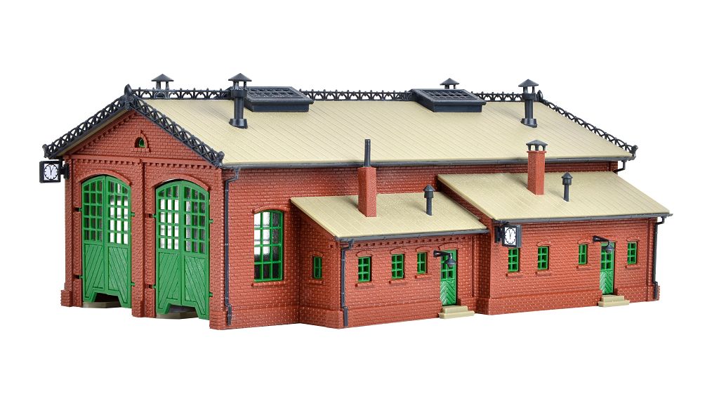 Vollmer 47608 - N locomotive shed, two-stall